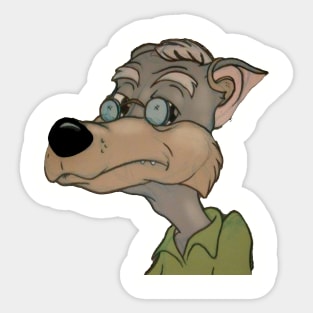 The Really Grey Wolf Sticker